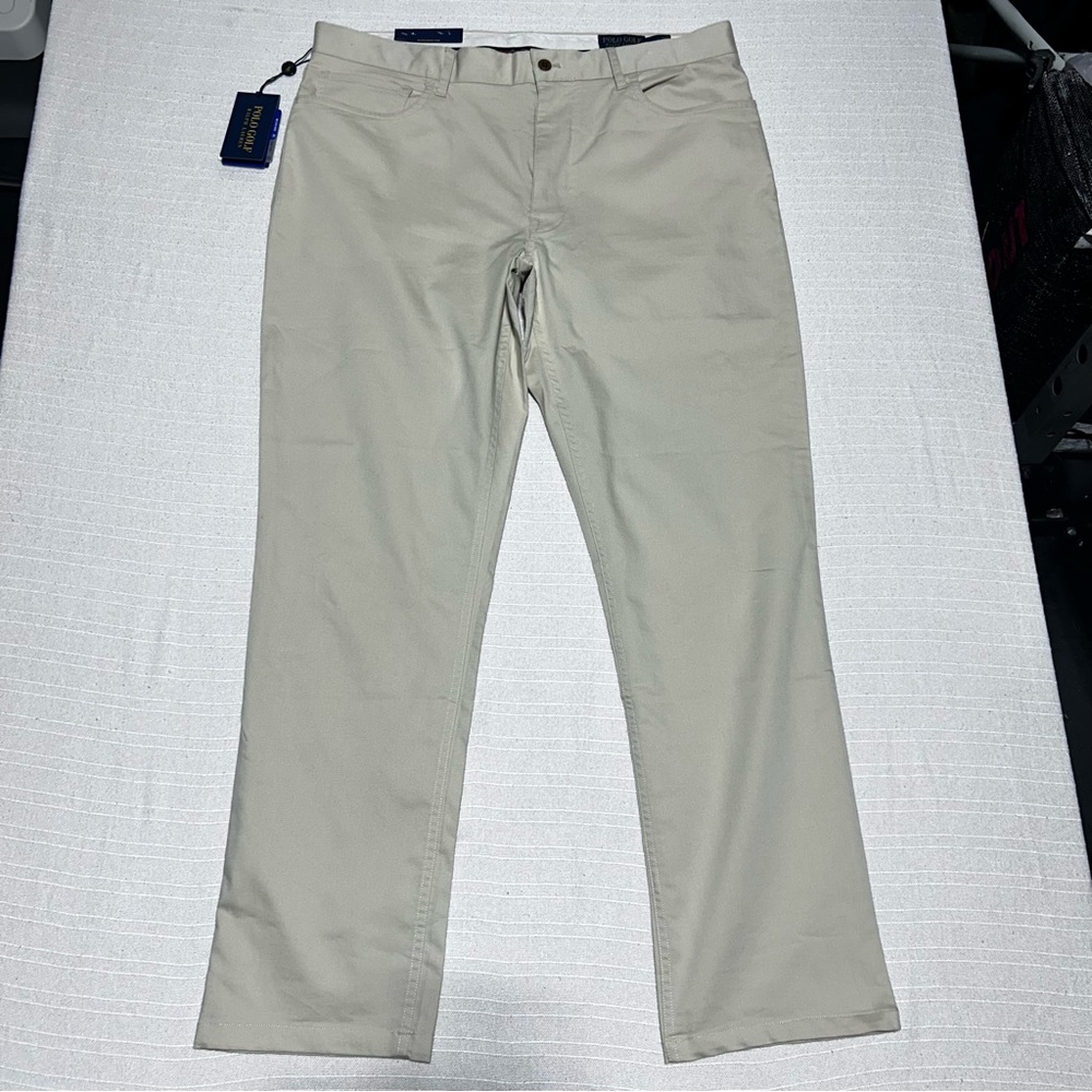 NWT Polo Golf Ralph Lauren Tailored Fit Pants 34x30 Basic Sand Stretch Wicking